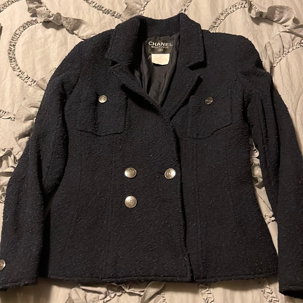CHANEL blue color blazer size 42 (Small)